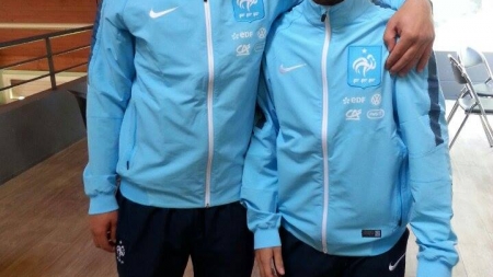 Gultekin et Zoubir avec l’équipe de France U21 de futsal