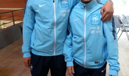 Gultekin et Zoubir avec l’équipe de France U21 de futsal